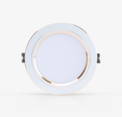 Đèn LED âm trần Downlight đổi màu 9w viền vàng