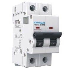Aptomat Hyundai MCB 2P 63A 6kA- HGD63M 2P 63A