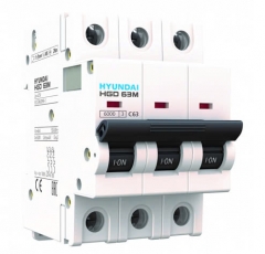 Aptomat Hyundai MCB 3P 63A 6kA- HGD63M 3P 63A