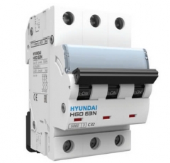 Aptomat Hyundai MCB 3P 63A 6kA- HGD63N 3P 63A