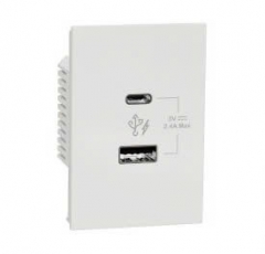 Ổ sạc USB type A+C 2.4A size 2S M3T_USB2_WE