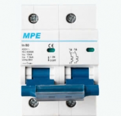 Cầu dao tự động MCB 2 cực, 80A, 10kA mã MP10-C280