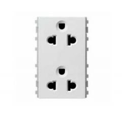 Ổ cắm đôi 3 chấu, size L Schneider 84426LUES2_WE_G19