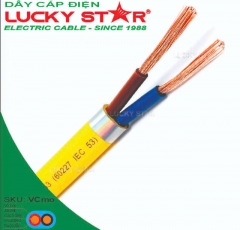 VCmo 2C - Dây dẹp 2 lõi đồng mềm I- Cách điện PVC - Vỏ bọc PVC