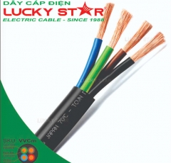 VVCm 4C - Cáp mềm 4 ruột dẫn đồng mềm - Cách điện PVC - Vỏ bọc PVC