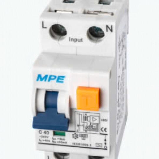Cầu dao bảo vệ dòng rò, quá tải RCBO 2 cực, 32A, 30mA, 6kA mã RCBO-30/232
