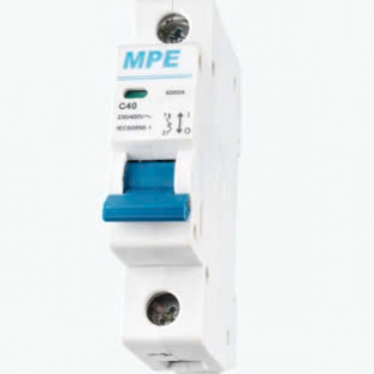 Cầu dao tự động MCB 1 cực, 40A, 6kA mã MP6-C140