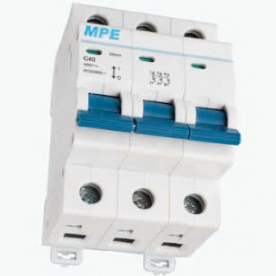 Cầu dao tự động MCB 3 cực, 40A, 6kA mã MP6-C340